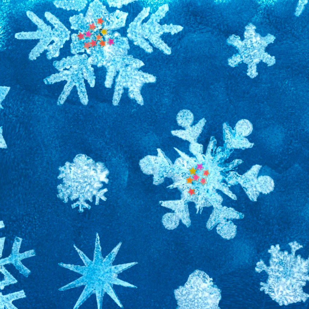 Snowflake Sponge prints