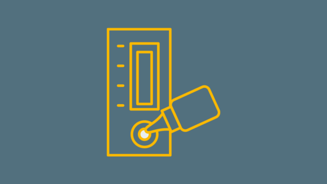 Graphic of a lateral flow device test