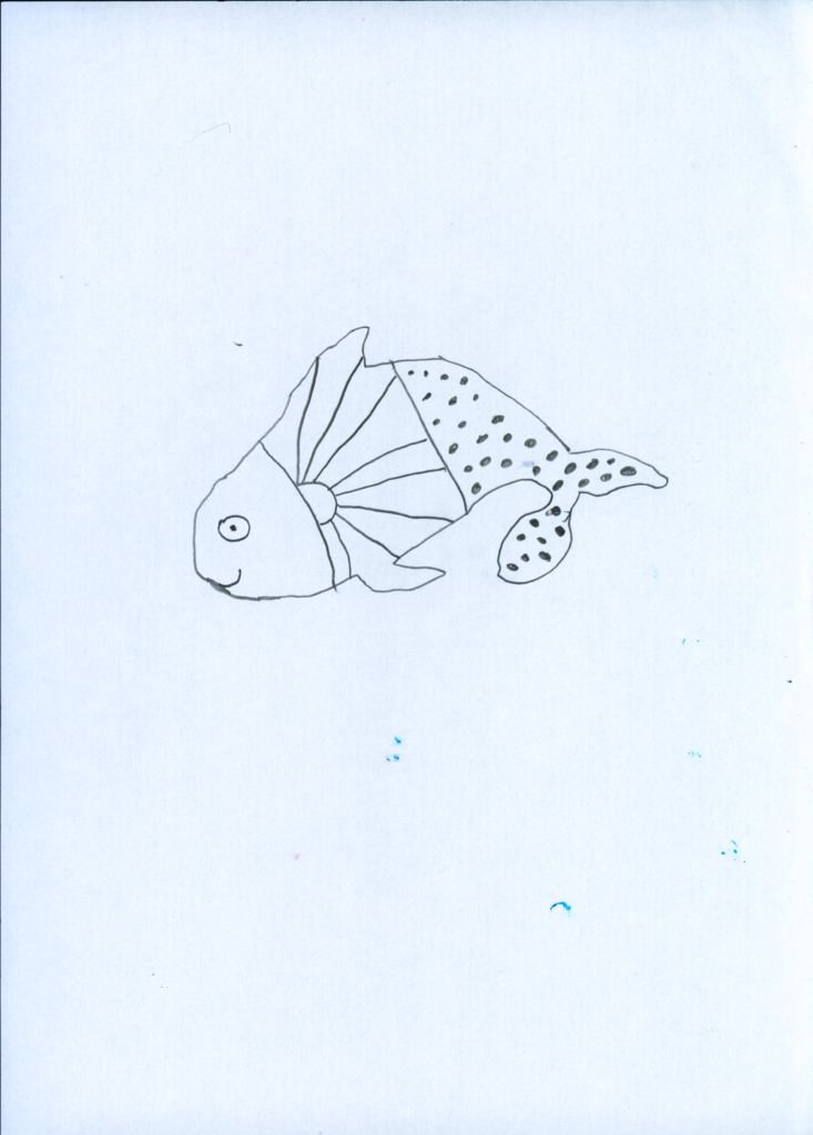 Pencil drawing of a fish