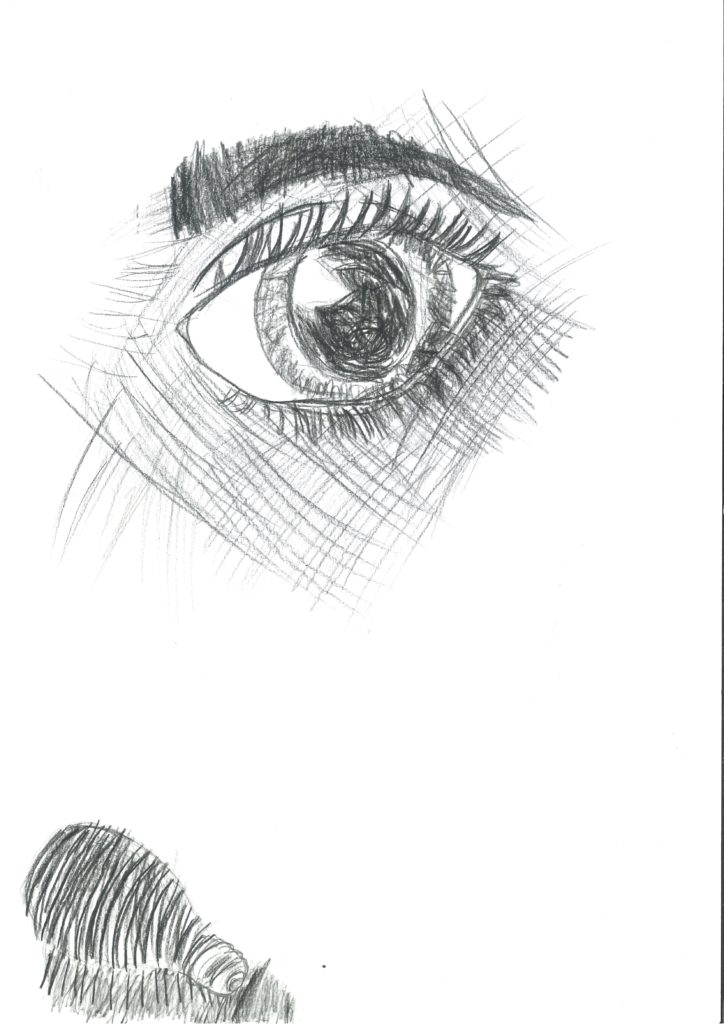 Pencil drawing of an eye