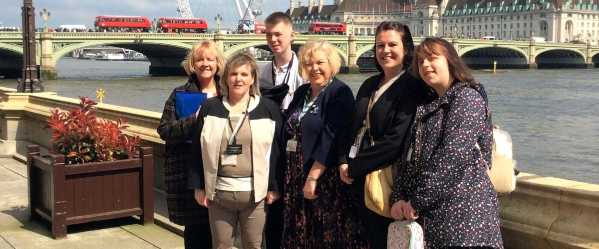 College students & staff being photographed in London