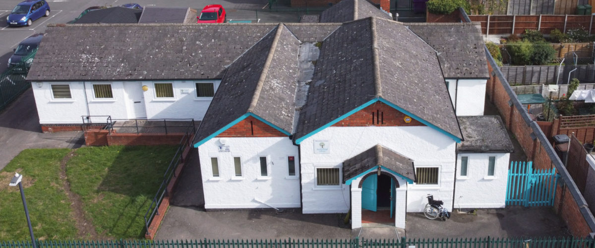 Aerial shot of 100 Cross Street building