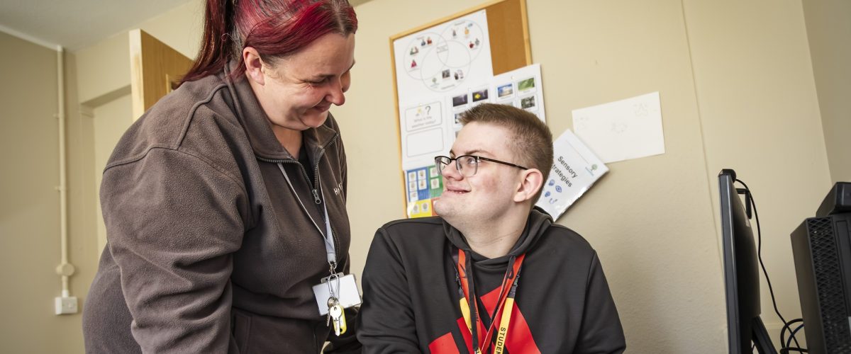 Staff supporting student