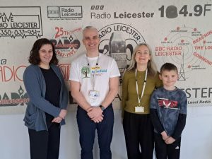 A picture of Rebekah, Chris, Danni and son Arlo.